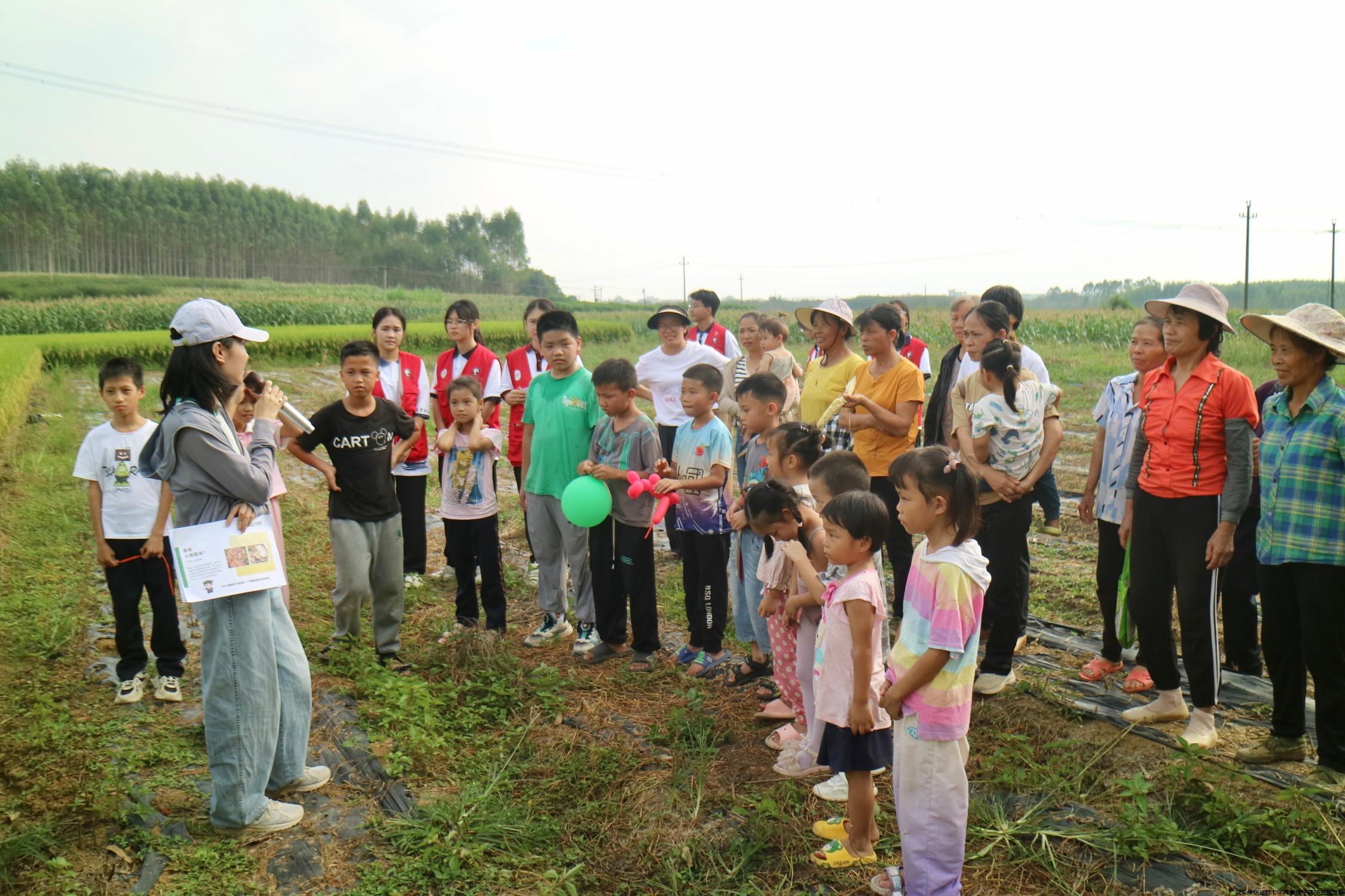 图为支部吴宛昀老师在稻田旁进行粮食文化宣讲.jpg 图为支部吴宛昀老师在稻田旁进行粮食文化宣讲.jpg